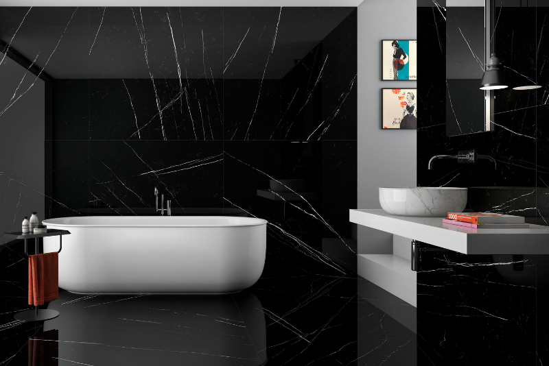 Дизайн ванной комнаты с использованием черного цвета